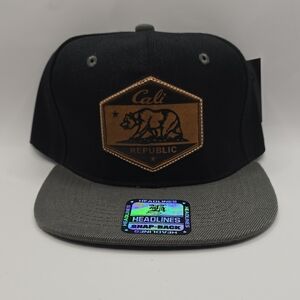 Cali Republic Black and Gray Snapback Hat